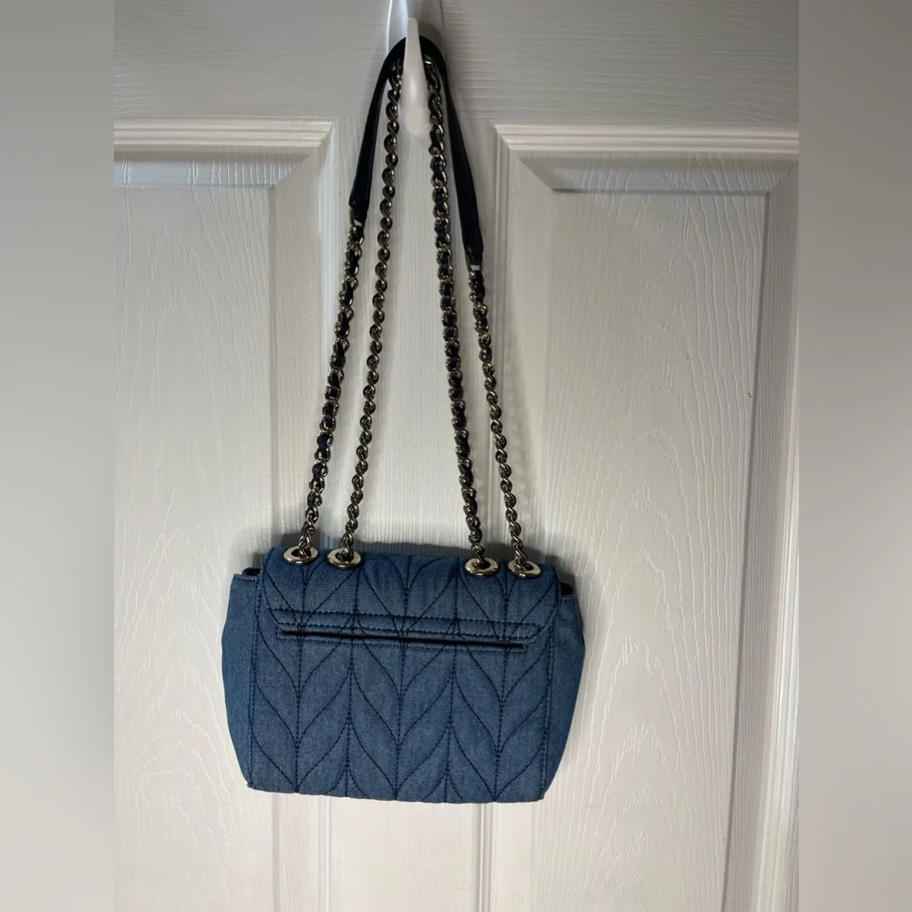 Sold‼️Kate Spade Emelyn Quilted Denim Shoulder Crossbody - Picture 4 of 10